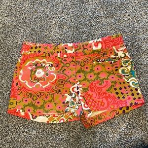 J. Crew floral shorts pink res purple green blue J.Crew J Crew